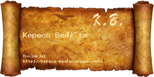 Kepecs Beáta névjegykártya